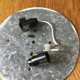 Mother-of-pearl and brass ceiling light