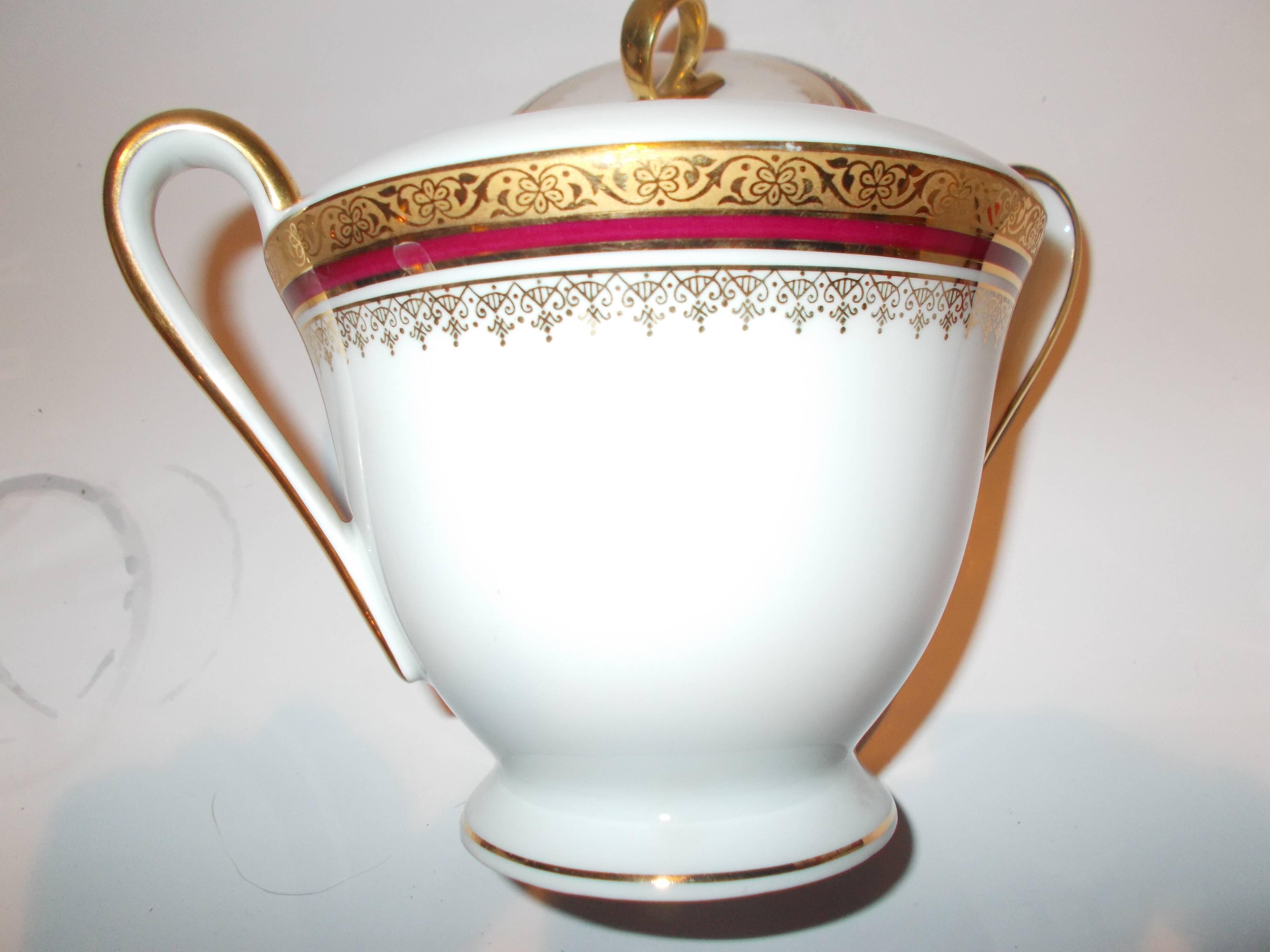 White porcelain sugar bowl