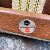 Lounge chair by Grete Jalk for Glostrup, teak and leather, 1960s