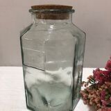 Large thick glass jar