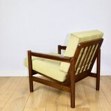 Wooden armchair designed by Z. Baczyk brown vintage olive - 3 pieces available