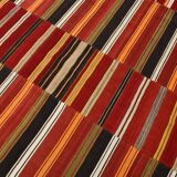 Red & Green Striped Pattern Turkish Kilim Rug, 270x383Cm