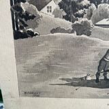 Old watercolor M.chaillet 1932