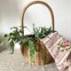 Panier vintage en rotin tressé