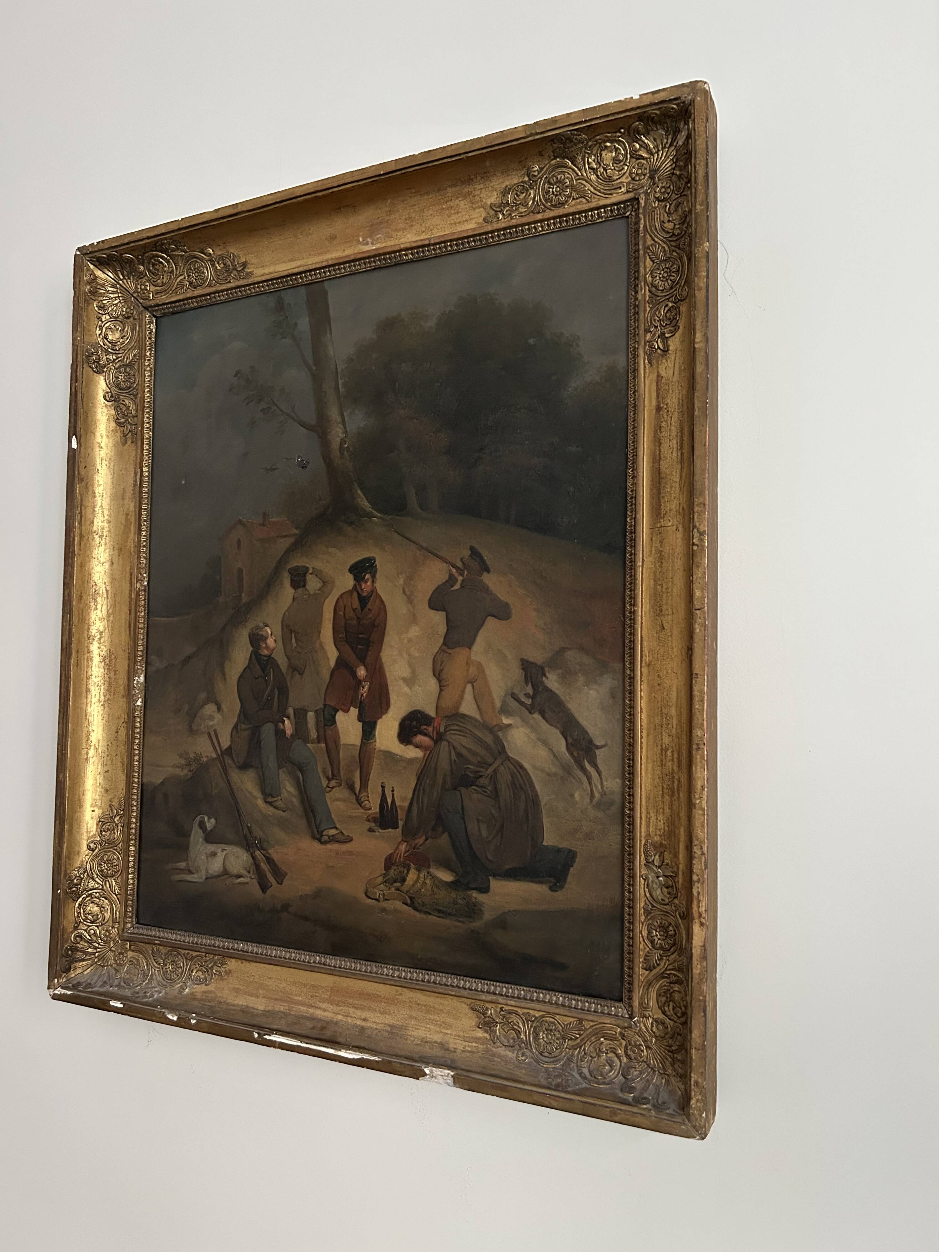 Tableau ancien classique, Scène de chasse