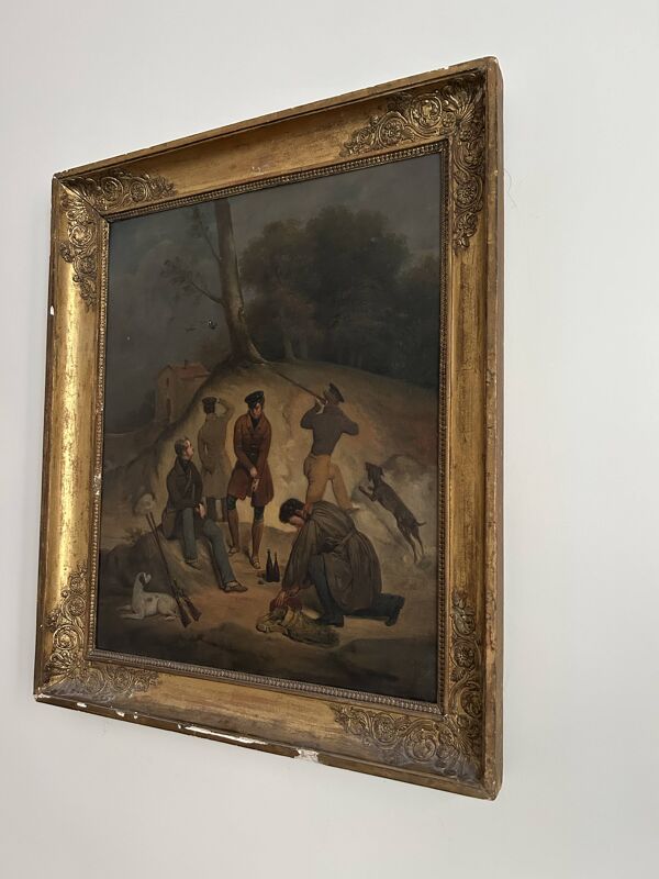 Tableau ancien classique, Scène de chasse