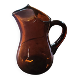 Dark amber glass pitcher – 1960s