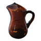 Dark amber glass pitcher – 1960s