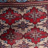 Antique Uzbek Bukhara handmade rug 94cm x 125cm (1920s)