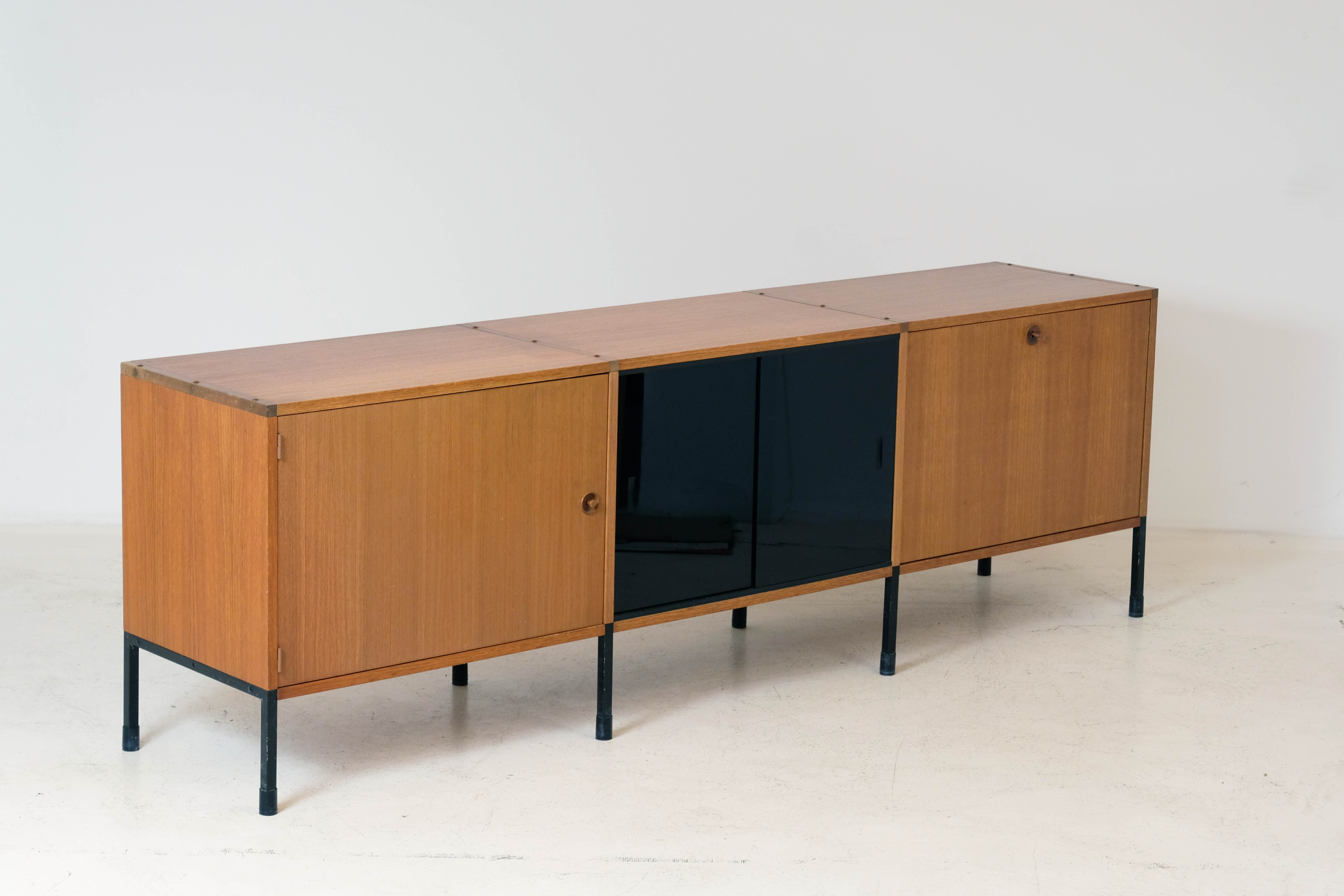 Teak enfilade Minvielle ARP Guariche, Motte, Mortier 1960