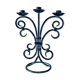 Old iron chandelier