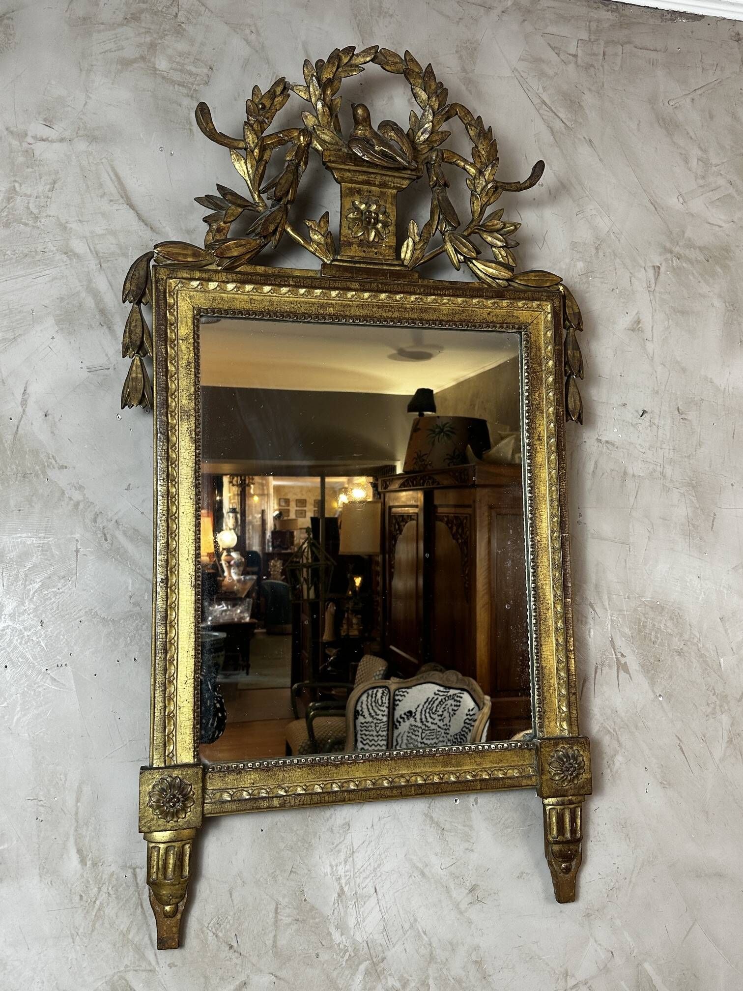 Miroir en bois Louis XVI