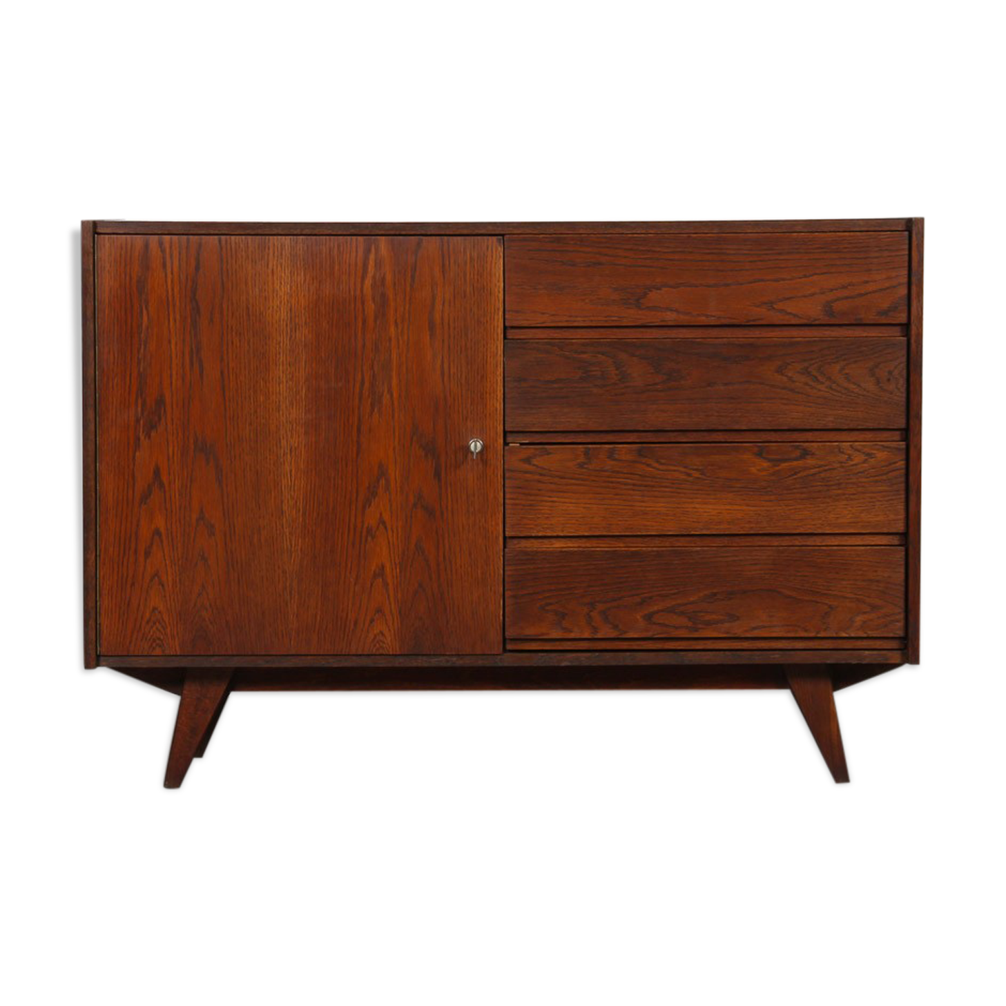 Dark vintage dresser by Jiroutek model U-458, circa 1960