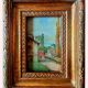 Painting signed hr. greitz? – oil on panel – view of a village