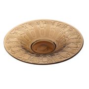 Plat Verror verre fumé gravé