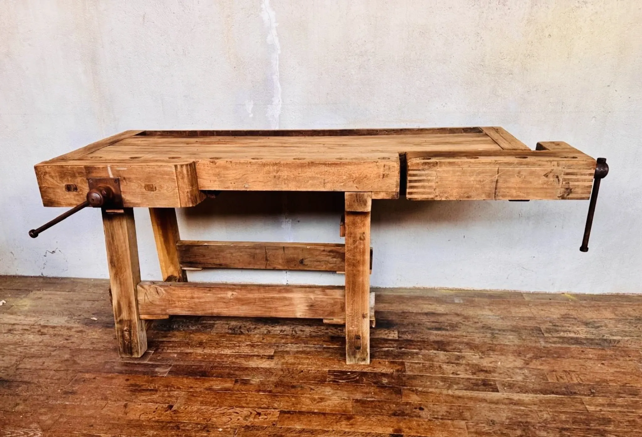 Old small carpenter's workbench from the 1920s.