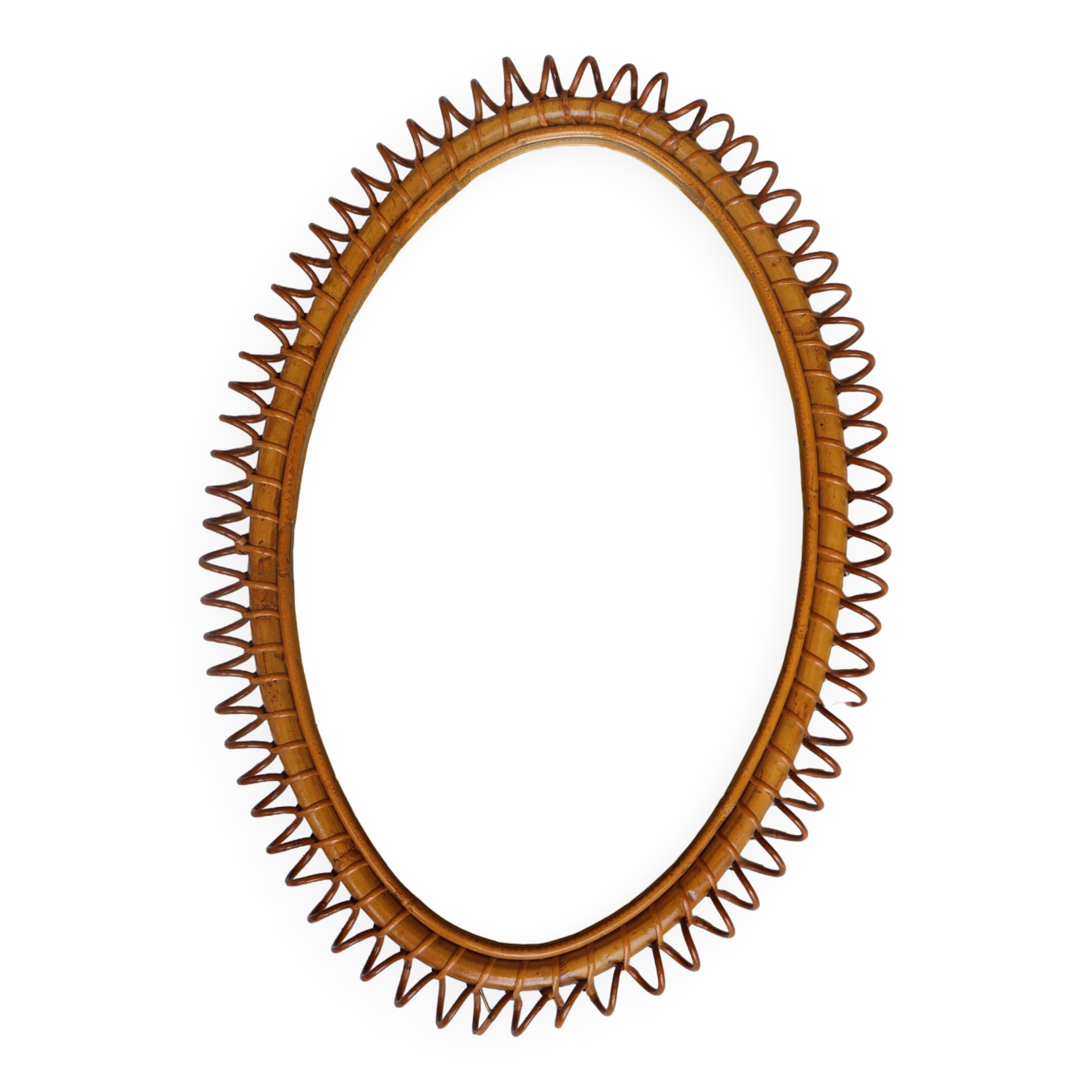 Italian rattan mirror 60's