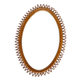 Italian rattan mirror 60's