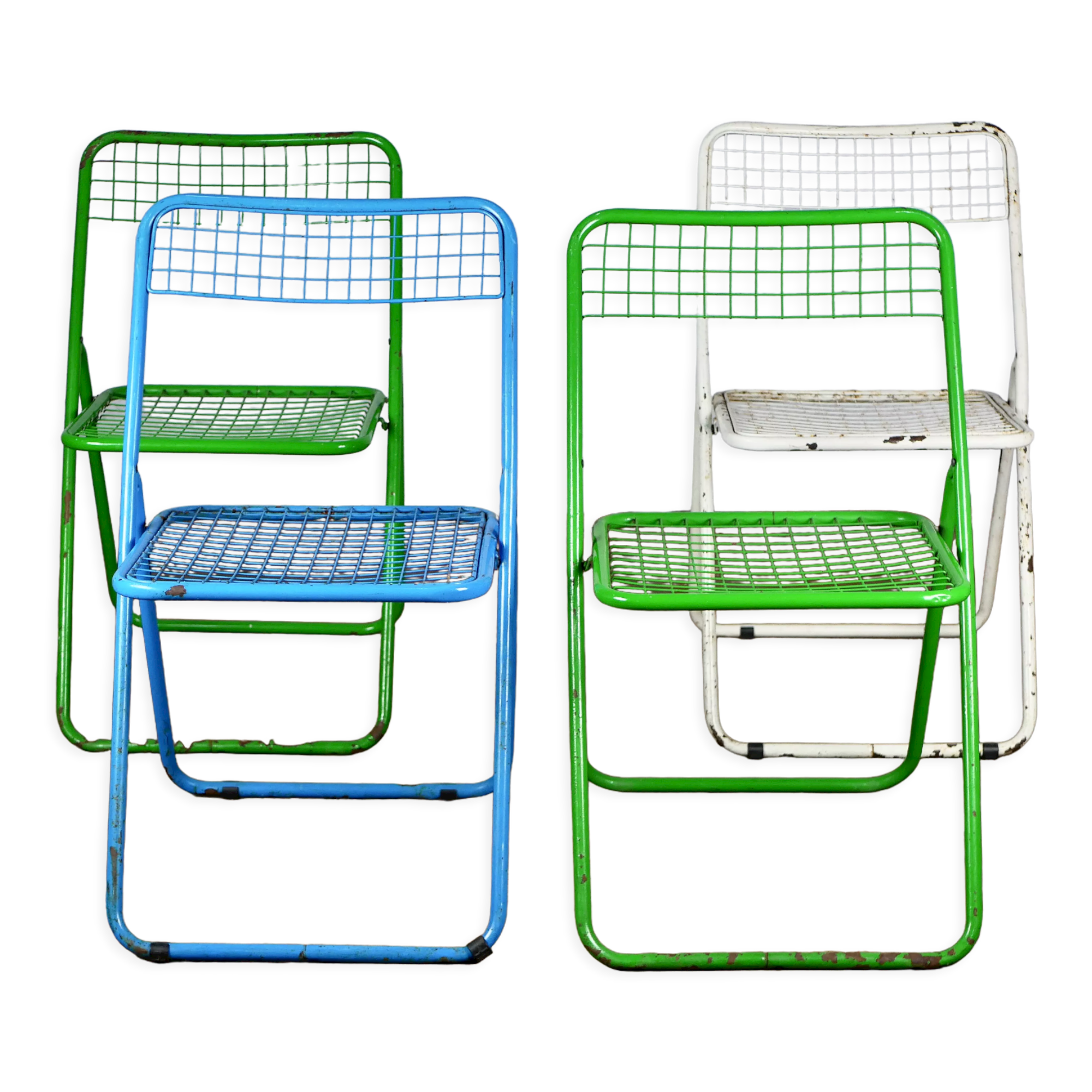 Series of 4 Ted Net chairs, by Niels Gammelgaard