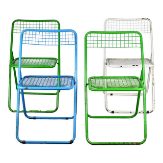 Series of 4 Ted Net chairs, by Niels Gammelgaard