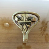 Wall hook fleur de lys bronze 20s 30s