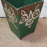 Wooden art deco paper basket