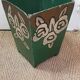 Corbeille à papiers art deco en bois