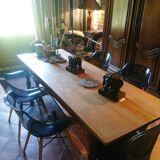 Lot of Opal Wox grey smoke chairs with beech legs.