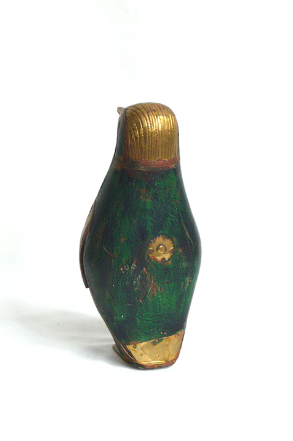 Penguin in wood and brass