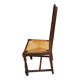 1 set of 6 solid wood chairs with straw seats – Rustic style