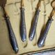 Set of cutlery with silver vermeil