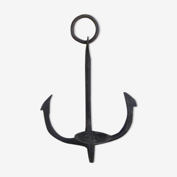 Candle holder wrought iron marine anchor