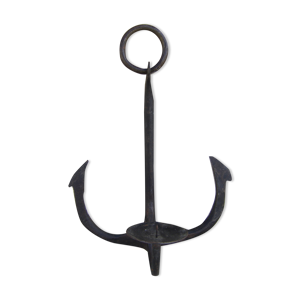 Porte-bougies ancre marine en fer