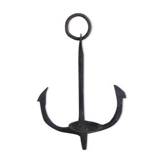 Candle holder wrought iron marine anchor