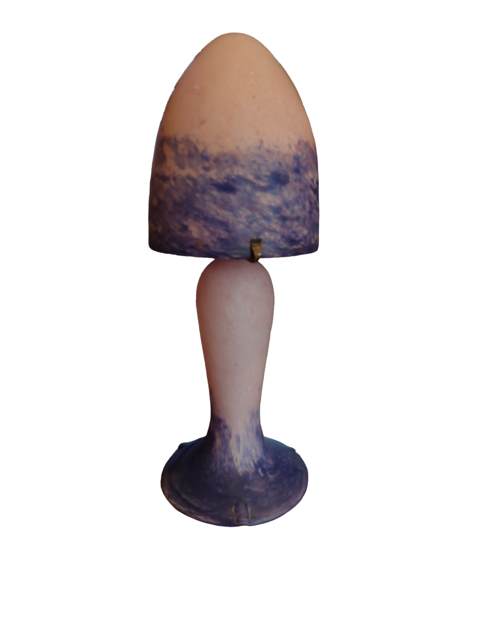 Lampe champignon en verre marmoréens 1930/1950