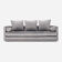 Canapé kopenhaga argent velour, design scandinave