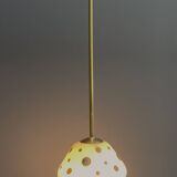 White with black dots pendant lamp 1960s