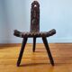 Chaise tripode brutaliste 1960