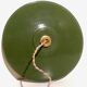 Industrial hanging lamp with green and white enamelled tin blinds
