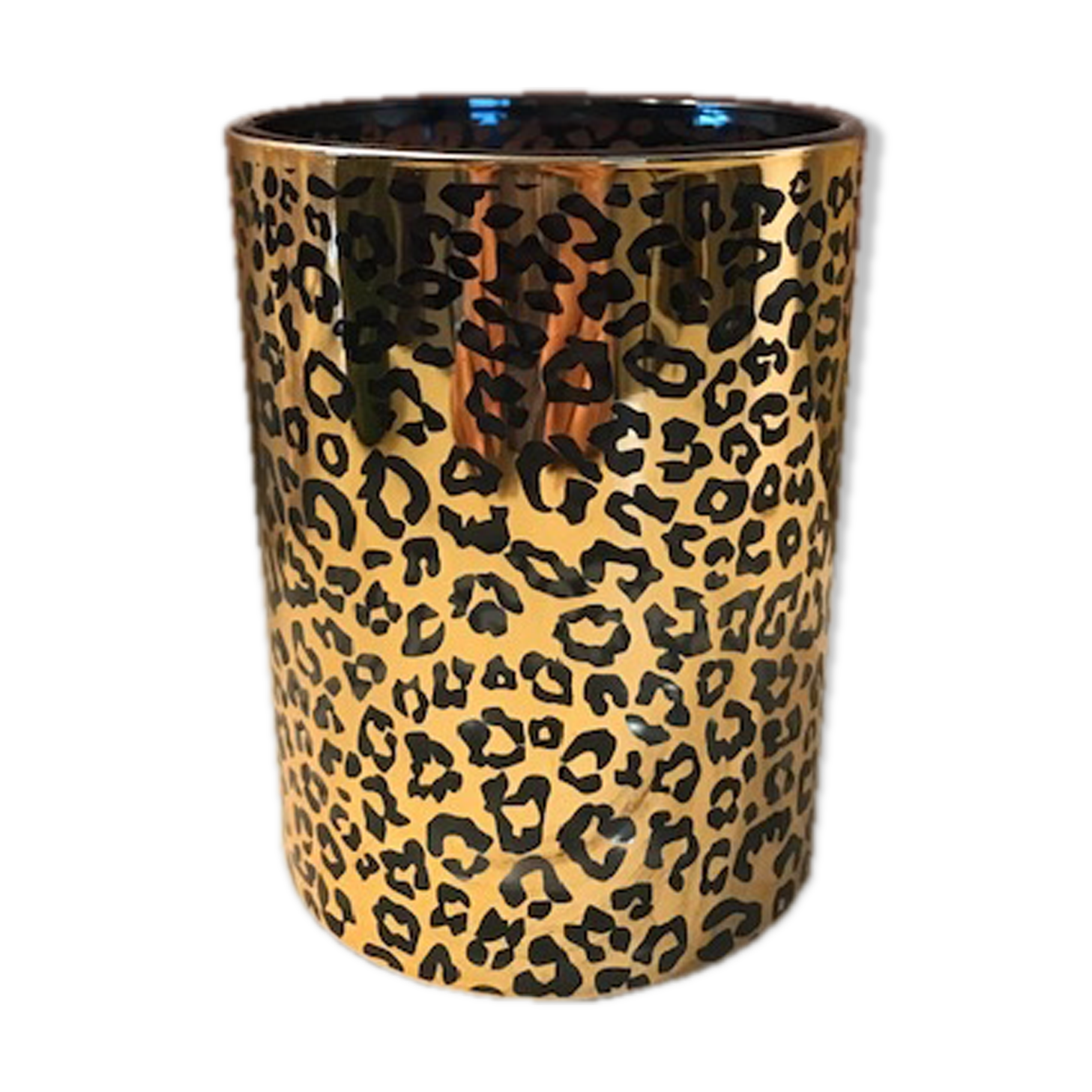 Photophore relief gold and black wild pattern