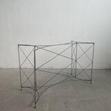 Steel Wire and Rattan Dining Table or Desk, Japan 1980's