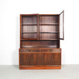 Danish design rosewood sideboard with display cabinet from Brouer, 1960s