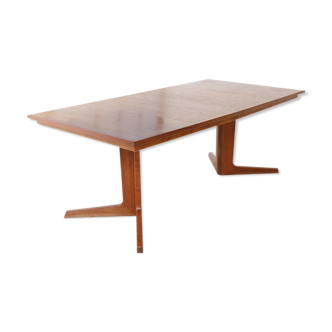 Square teak dining table