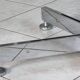 Roche Bobois oval table, white laminate and chrome, 1970s