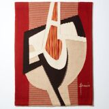 Daniel Drouin woven wool tapestry “Ombre rouge” 1970