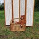 Paravent bois et tissu 4 panneaux
