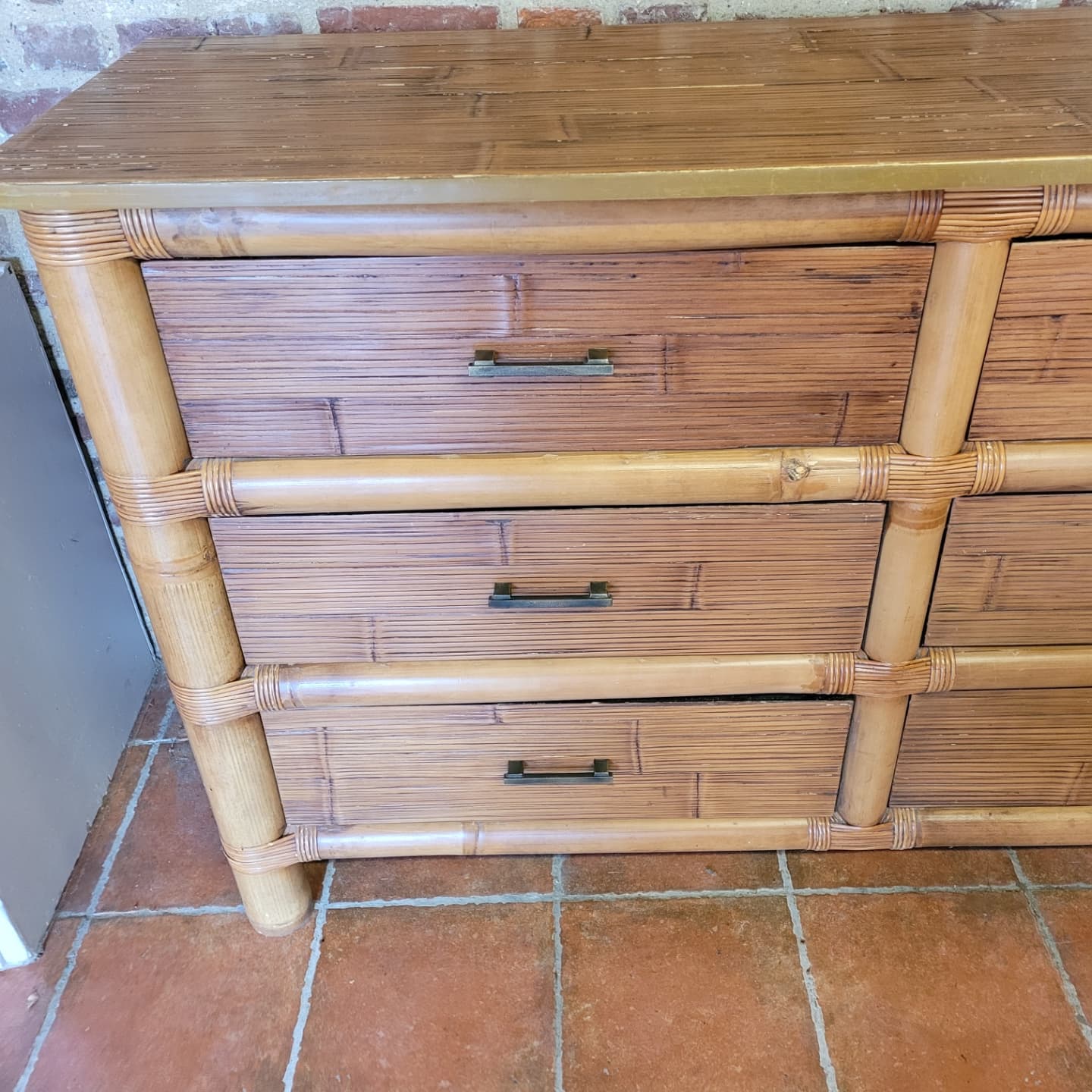 Bamboo chest of drawers