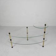 Etagere with 3 glass plates, kidney shape, 1950s