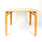 Table carrée en bois années 80