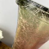 Grand vase en verre craquelé
